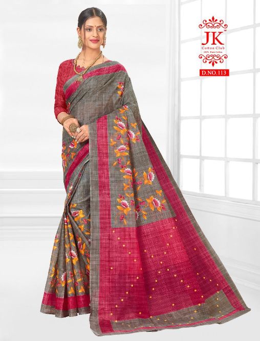 Jk Karishma 1 Casual Daily Wear Cotton Printed Latest Saree Collection